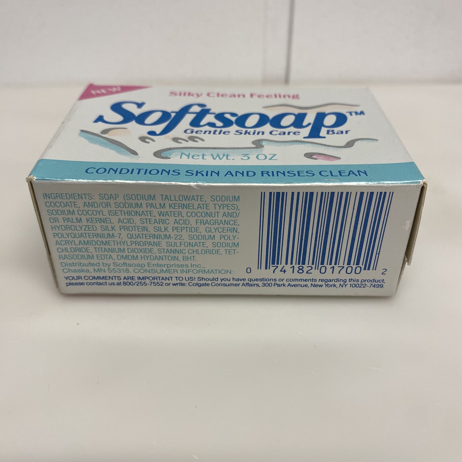 Vtg 1990s Soft Soap Gentle Skin Care Bar Silky Clean Feeling 3 oz NOS Retro
