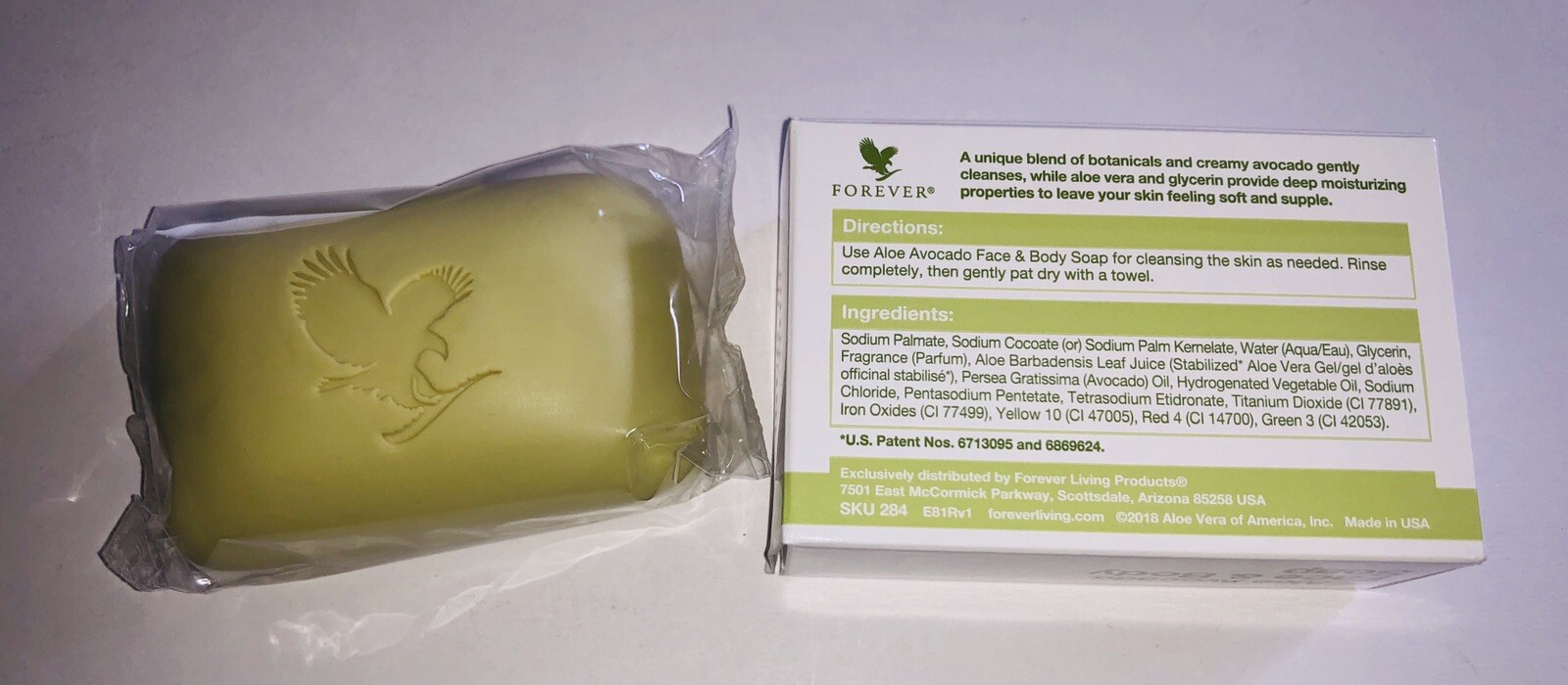 Forever Living Aloe Avocado Face and Body Soap -Pure & Gentle-5 oz Free Shipping