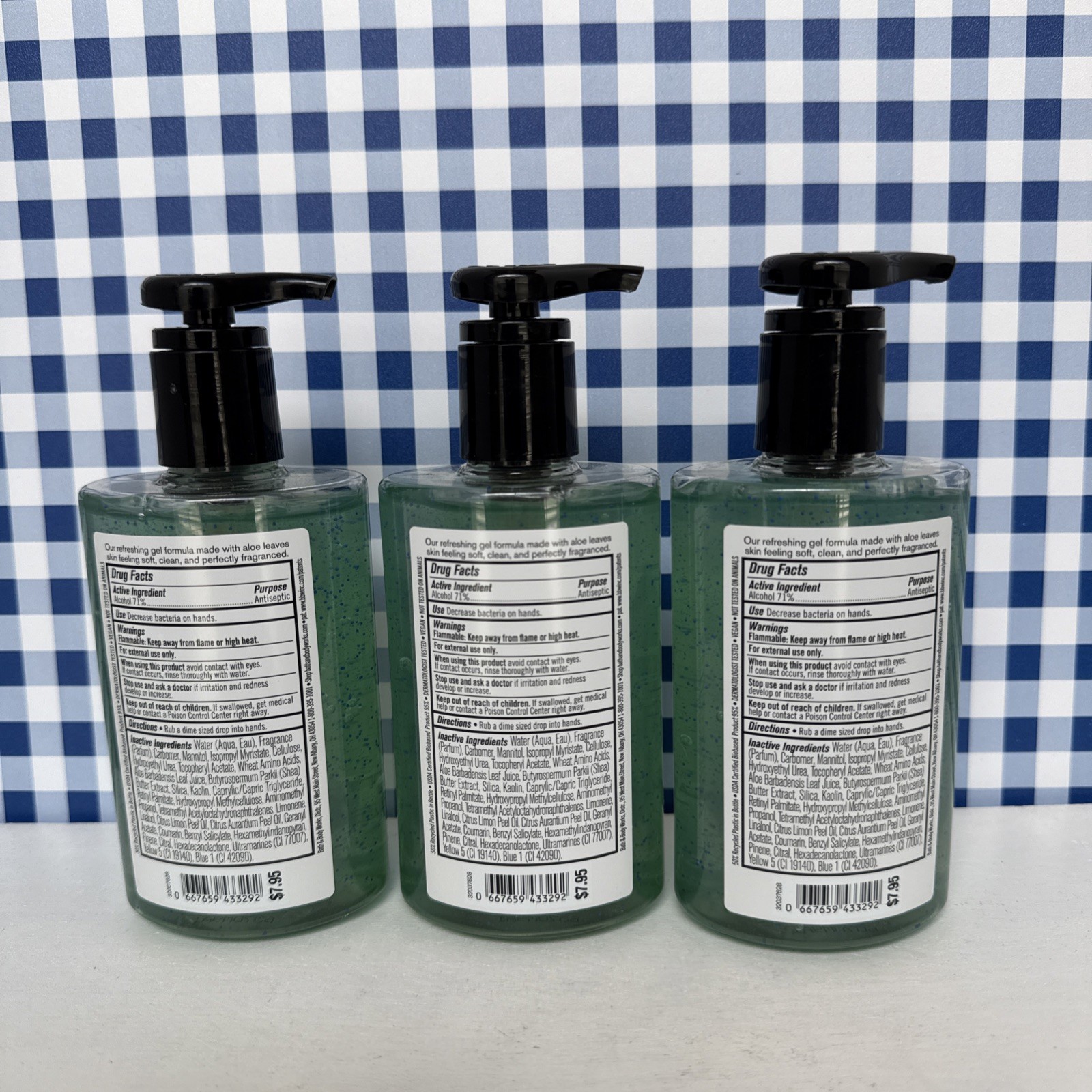 3X ~ Bath Body Works ~ ANTI-BACTERIAL HAND PUMP SANITIZER ~ FIJI WHITE SANDS