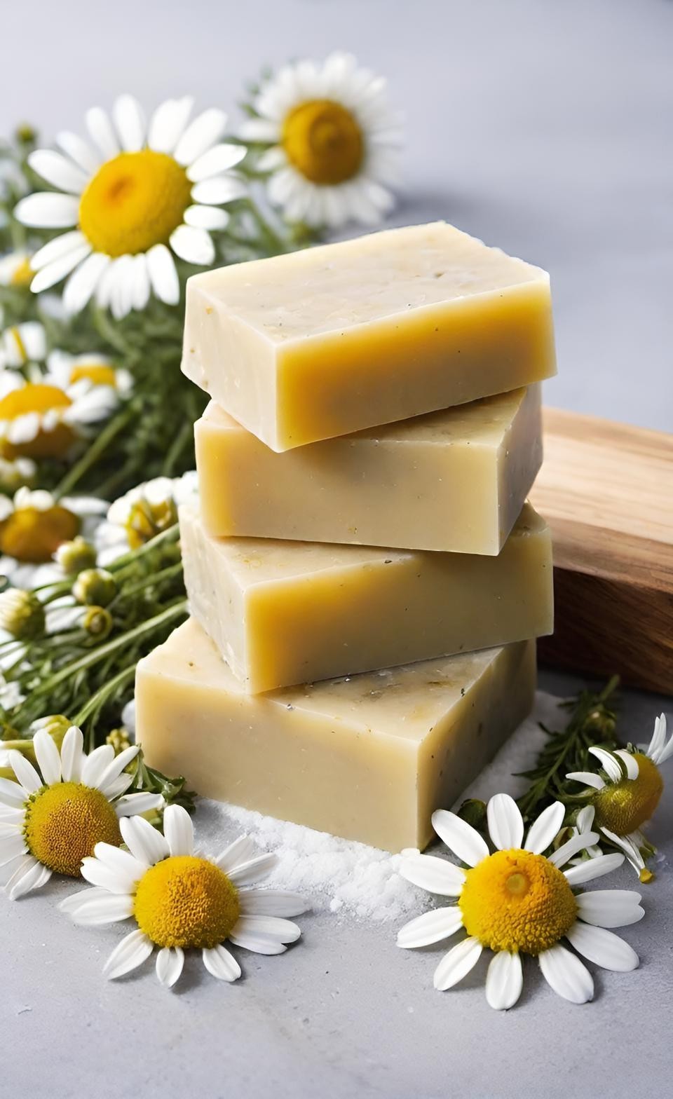 Chamomile Handmade Organic Soap Bar Natural Oil Wonderful Scent Premium Body Spa