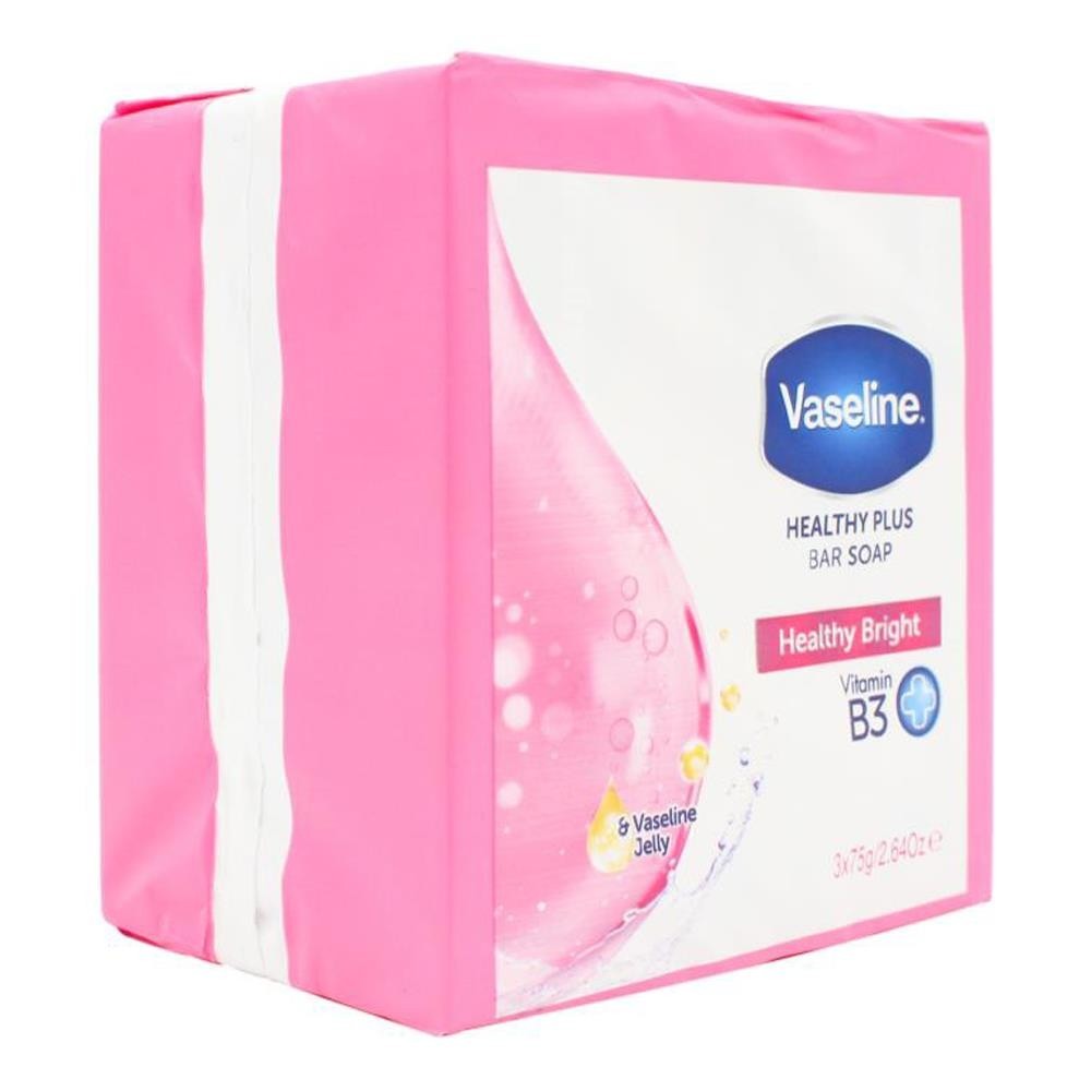12 x VASELINE 75g HEALTHY PLUS BAR SOAP HEALTHY BRIGHT VITAMIN B BRAND NEW