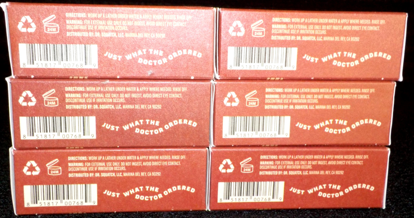 6 pk DR. SQUATCH Men’s Natural SOAP FROSTY PEPPERMINT 5 oz Limited Edition L@@K!