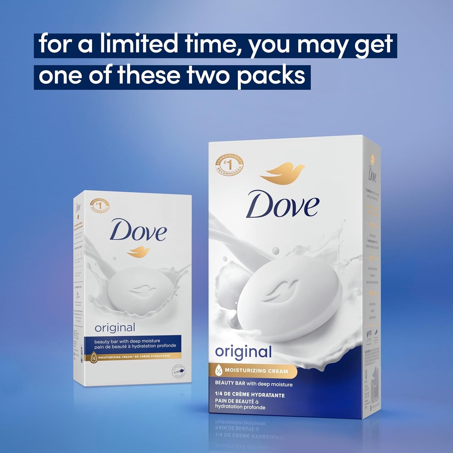 Dove Beauty Bar Soap , Pack of 24 for Soft, Smooth Skin, with 1/4 Moisturizin…