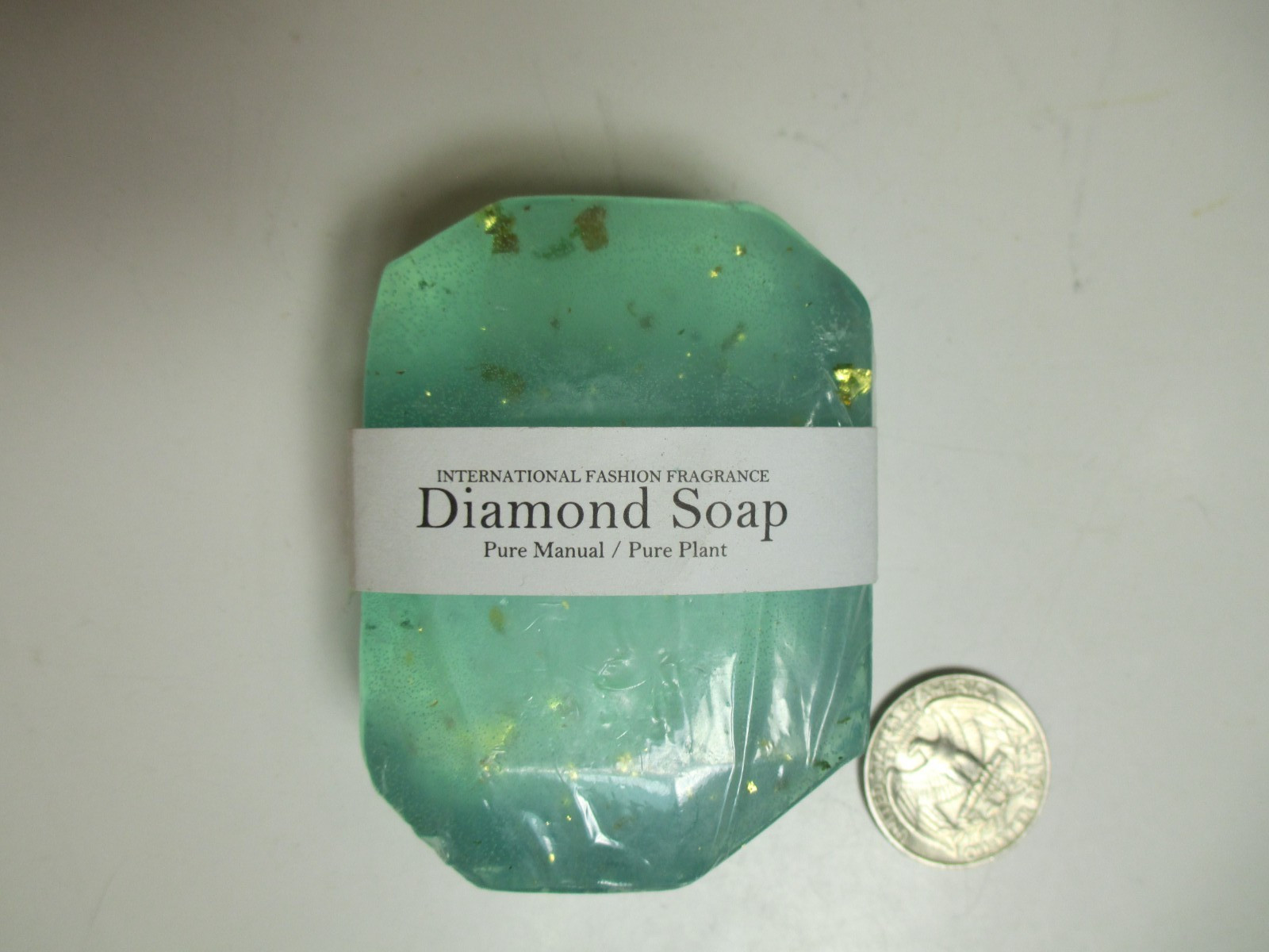 Diamond All-Natural Soap Glycerin Handmade Essential Oil Gold Leaf 3.5oz Scented