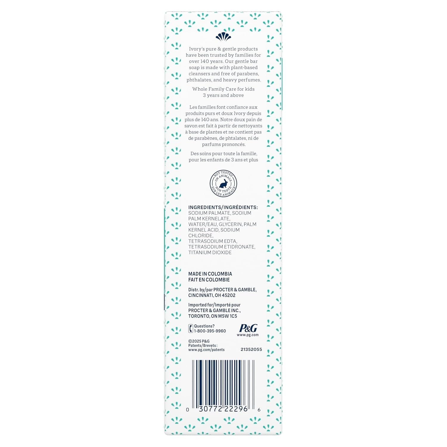 Ivory Gentle Bar Soap 10 Pack 3.17oz Original Scent 99.44% Pure Family Clean