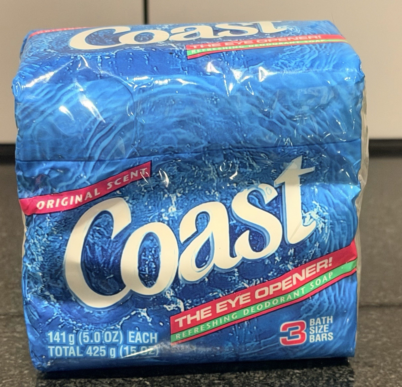 Vintage Y2K COAST Original Scent 3Pk 5 Oz Refreshing Deodorant Bar Soap NOS 2000