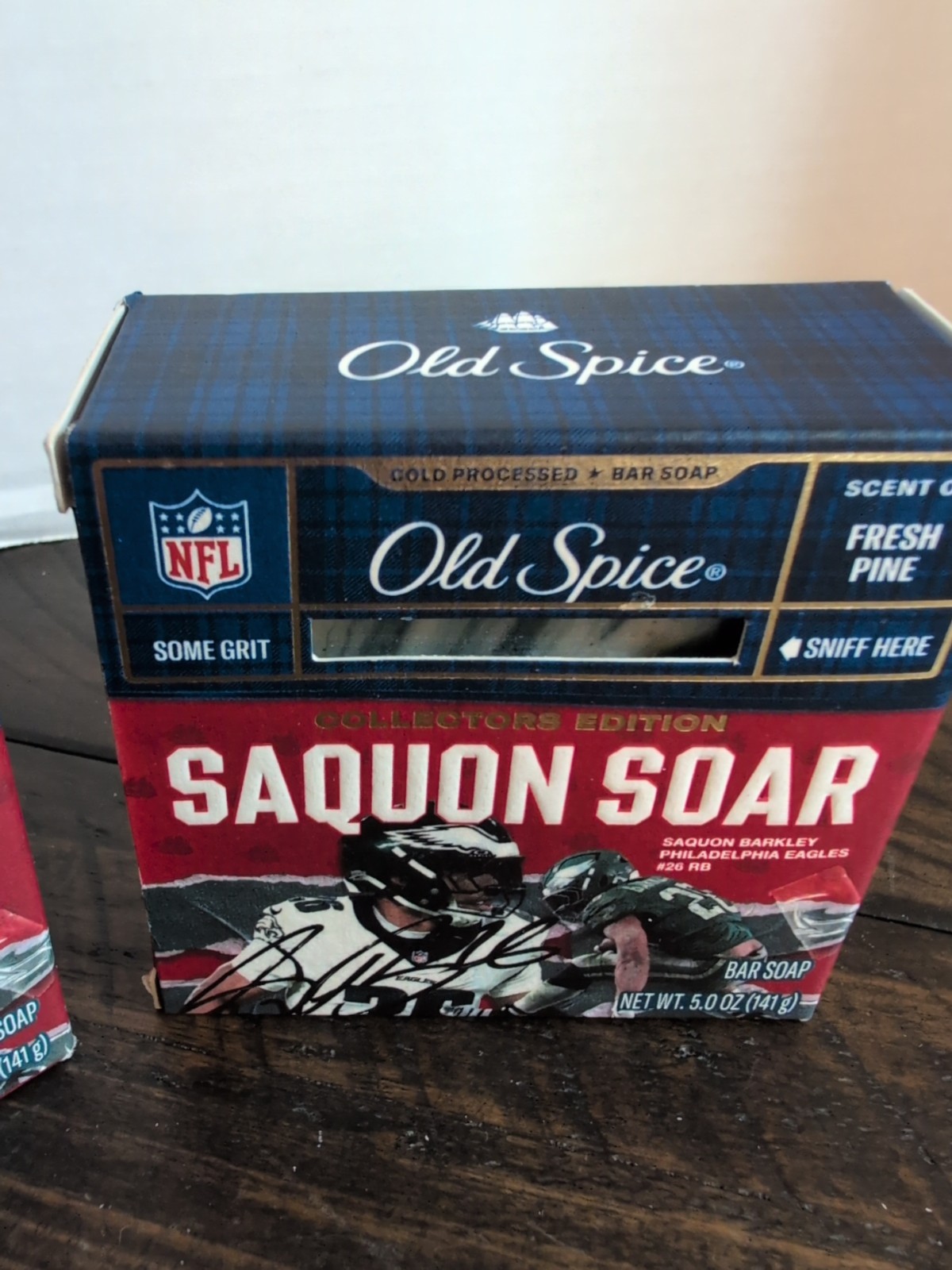 Old Spice Collectors Edition Saquon Soar Fresh Pine Bar Soap 5oz Lot of 2 NEW