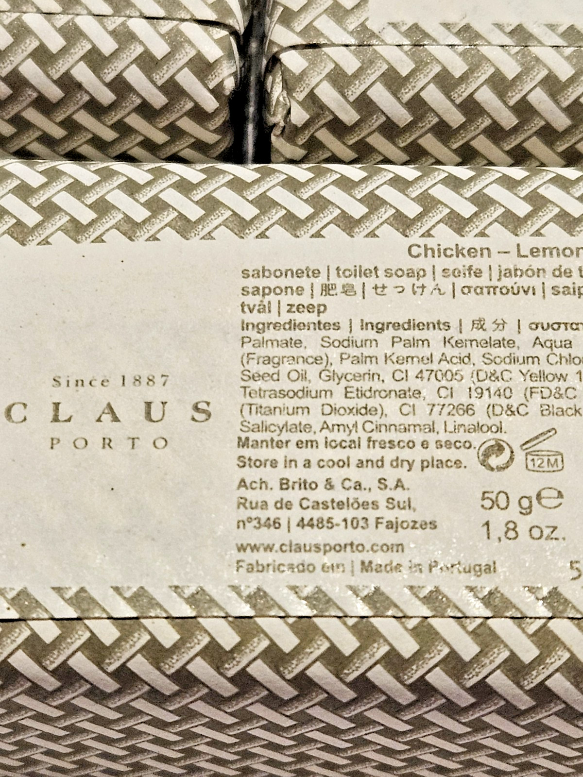 Claus Porto Lemon Grass Luxury Mini Soaps Set of 5 New Sealed Each 1.8 oz