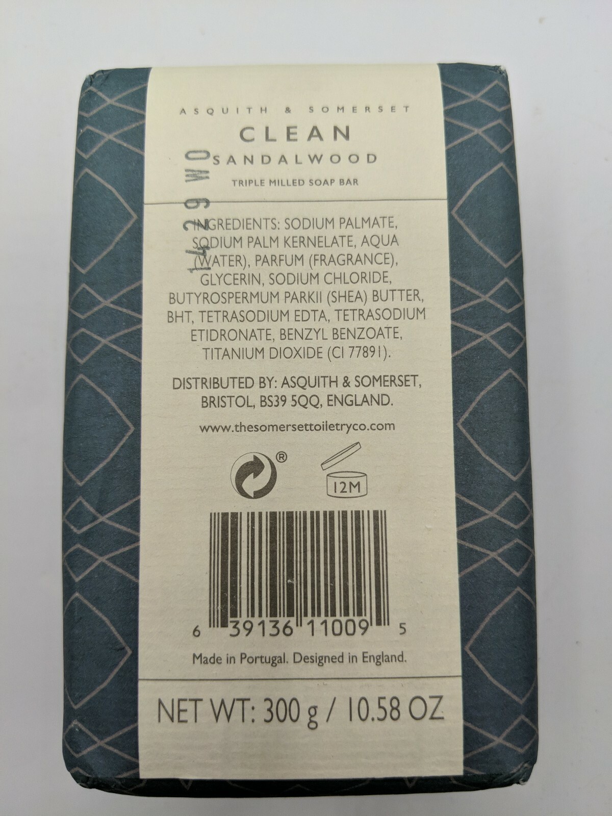 Men’s Fragrant Soap Bar Clean (6) Sandalwood W/ Shea Asquith & Somerset 10.58oz