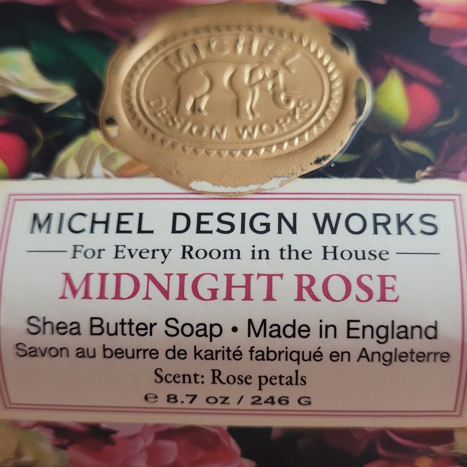 Lot 3 Michel Design Works 8.7 & 6.7 oz Large Bath Soap Bars Midnight Rose Bundle