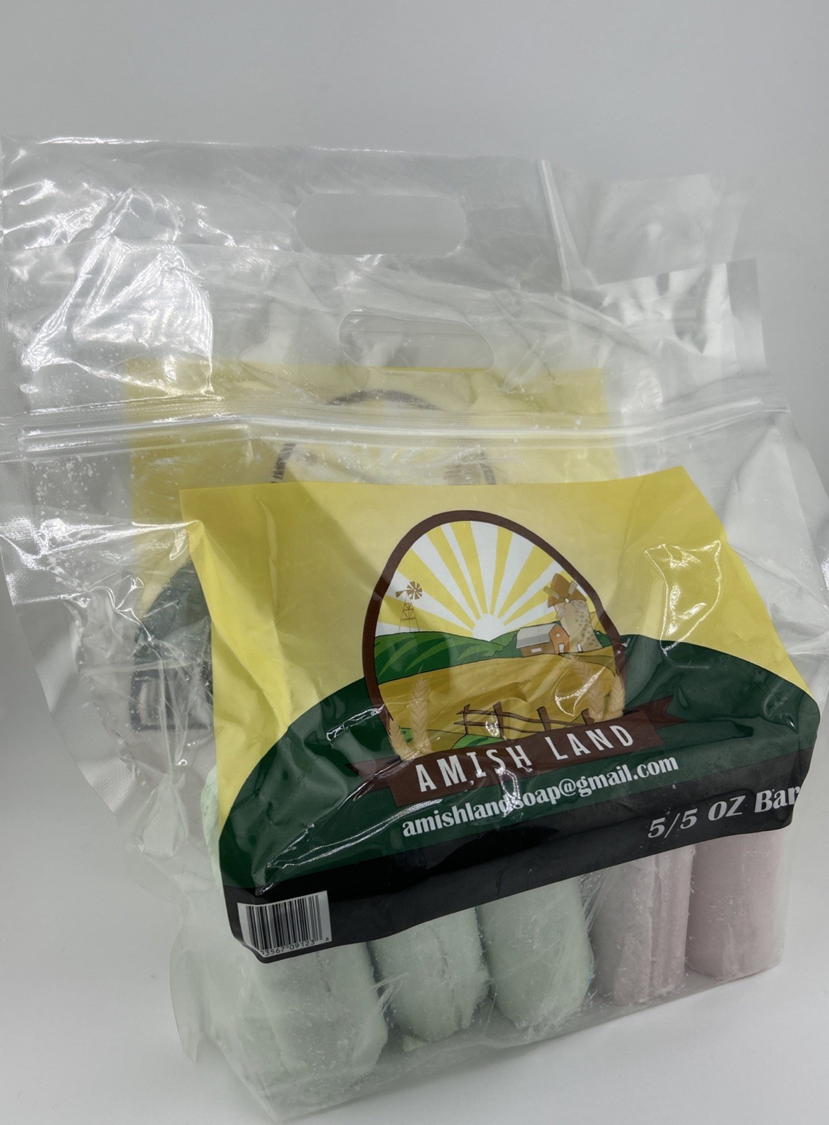 NEW 10 Bars Total – 2 BAGS Amish Land Bar Soap 5 Large 5oz Bars