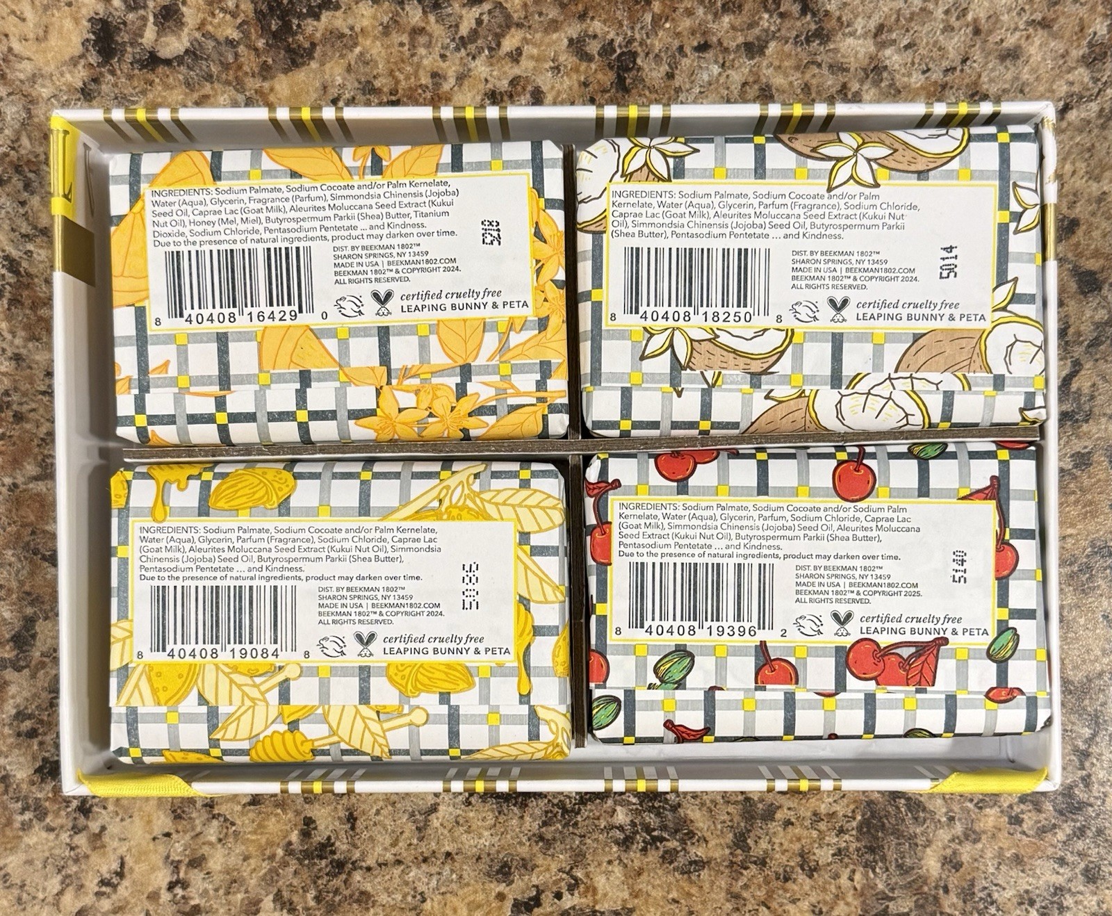 Beekman 1802 – 4 Scent Goat Milk Soap Bar Set 4 x 3.5 oz Gift Box