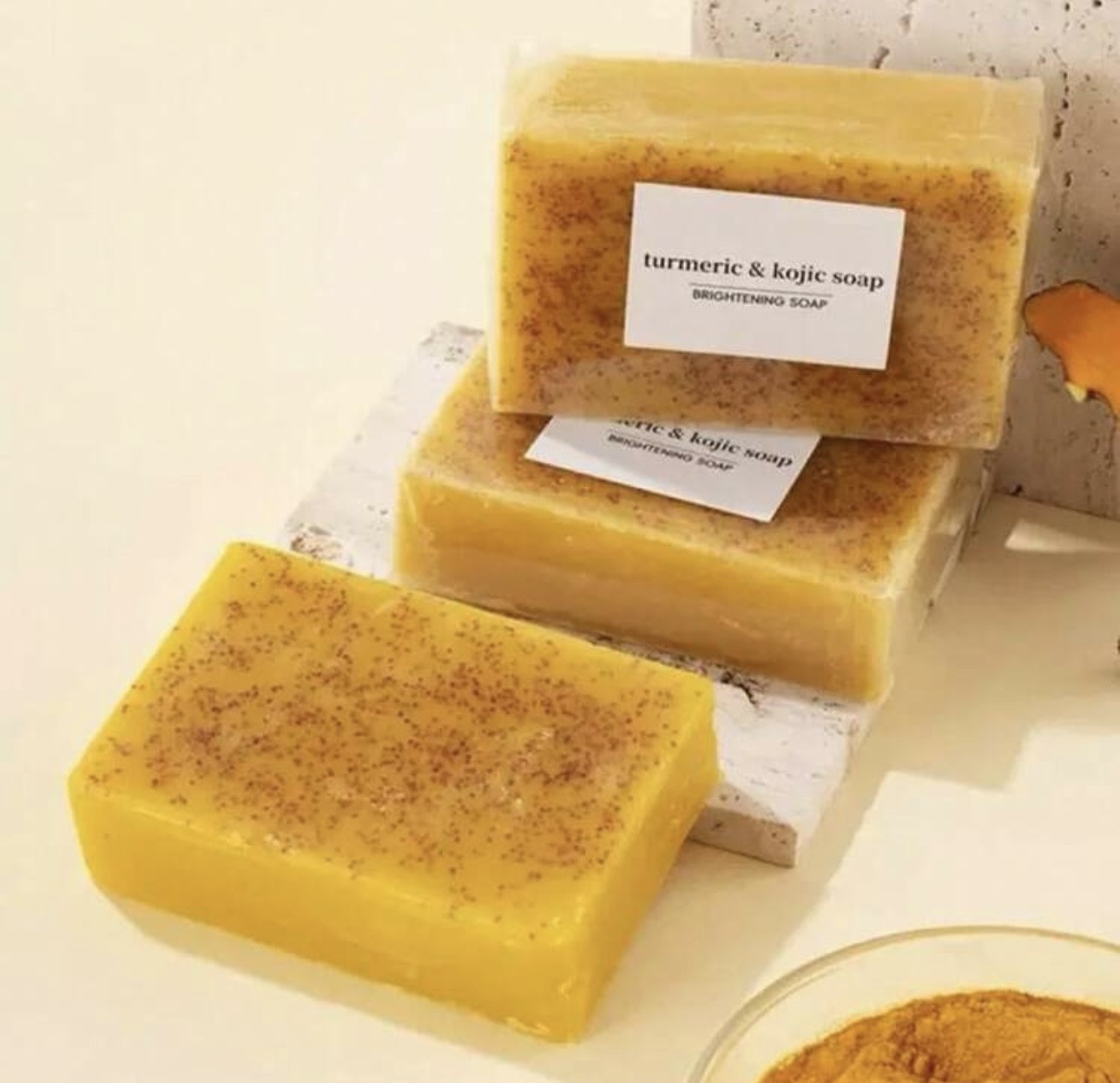 TUMERIC & KOJIC (2-PK!) Brightening Soap – Fades Hyperpigmentation & Dark Spots!