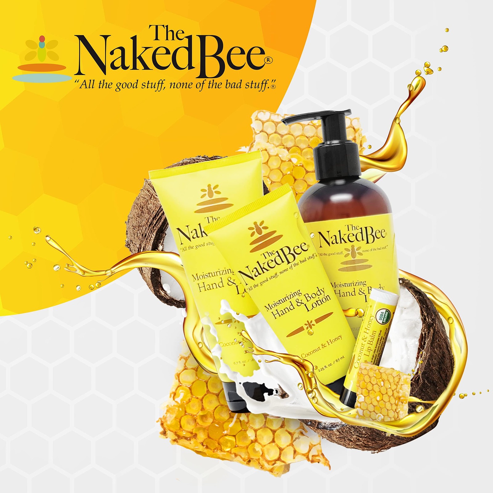 The Naked Bee Oatmeal Honey Triple Milled Soap, 5 Ounce, 6 Pack, Orange
