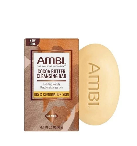 AMBI Cocoa Butter Cleansing Bar Soap Dry & Combination Skin 3.5 oz (case of 3)