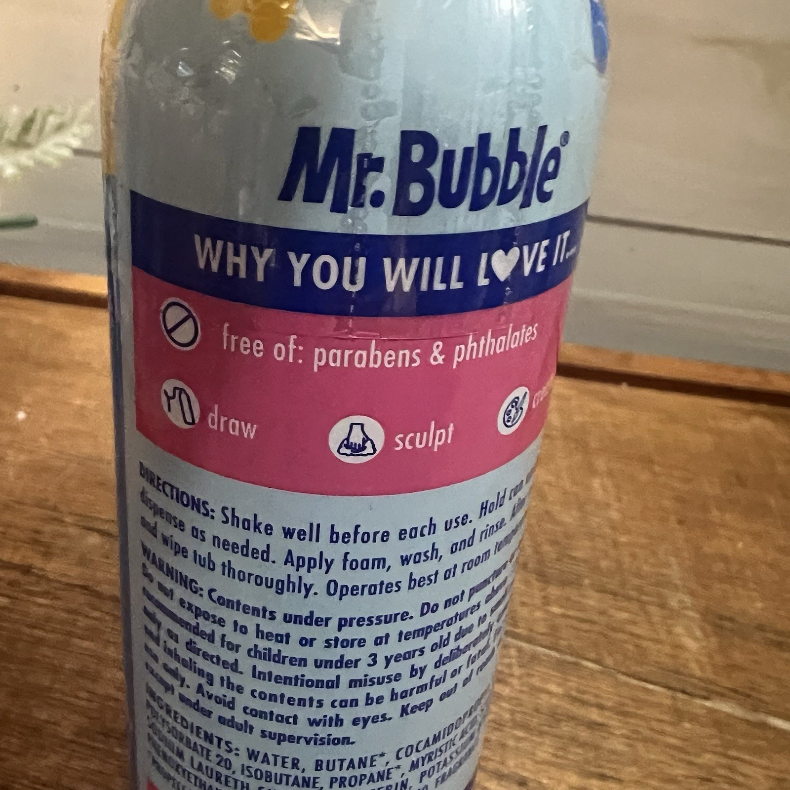 MR BUBBLE BLUE Gummy Best Foam Soap Doodle 4 Oz Draw Write Create