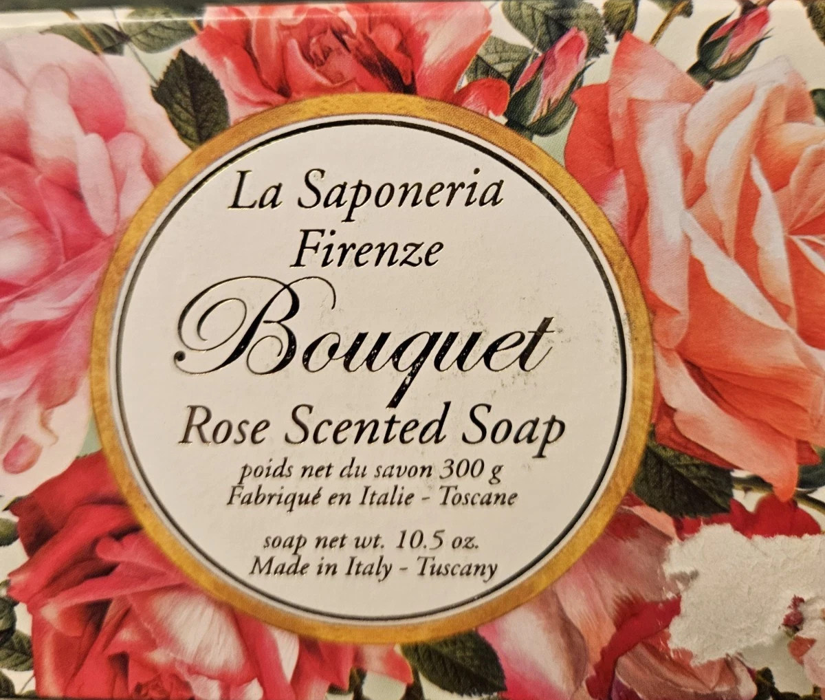 La Saponeria Firenze Luxury Rose Scented Italian Luxury Soap 10.5oz Artisan Bath
