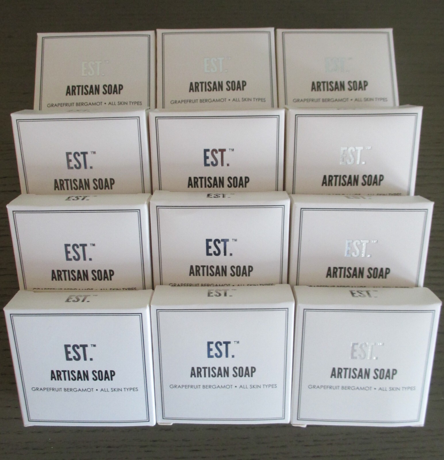 **4-12 Bars** World Amenities Est. Artisan Soap Grapefruit Bergamot 1.1 oz bars
