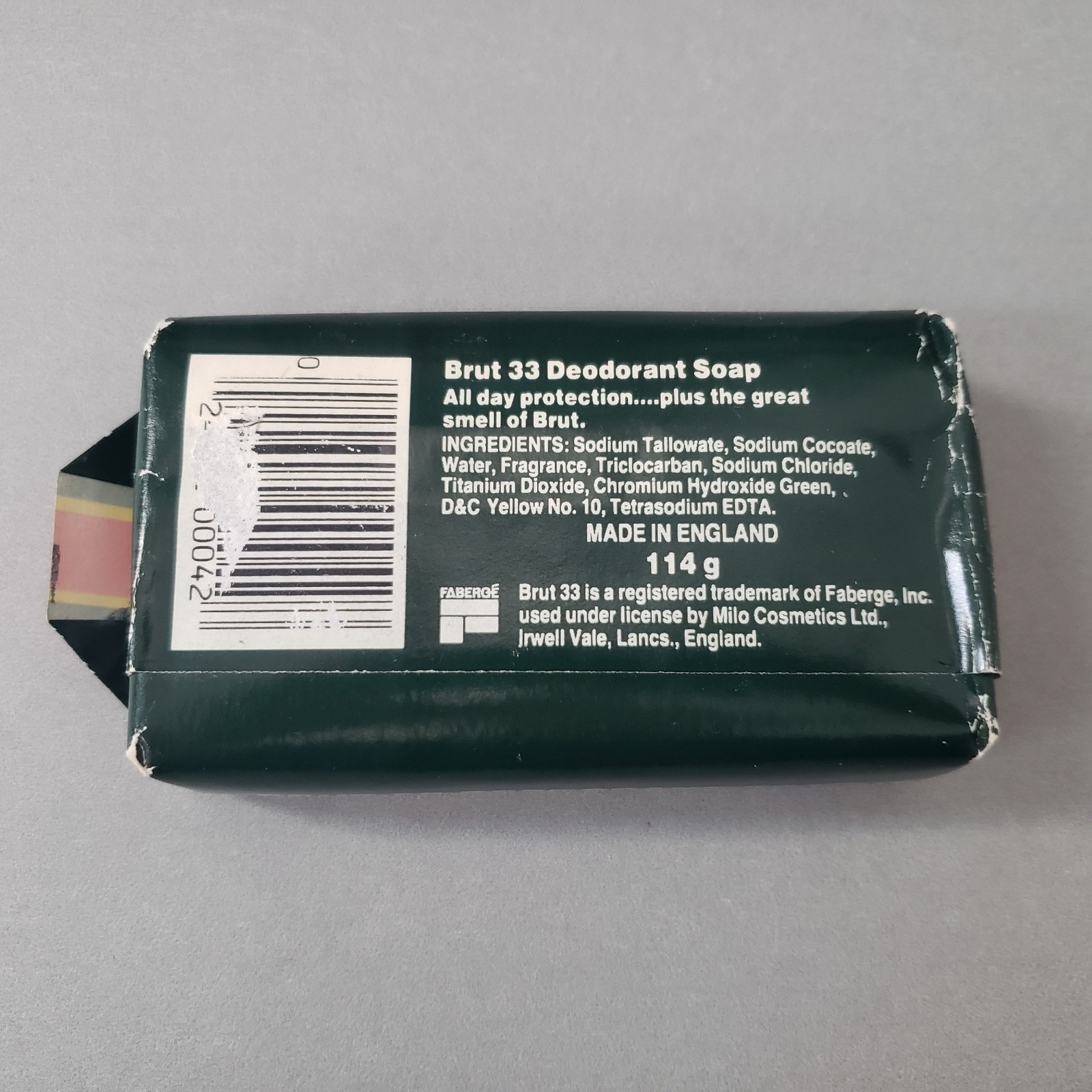 Vintage Faberge Brut 33 Deodorant Soap 4 oz Made in England NOS New in Package