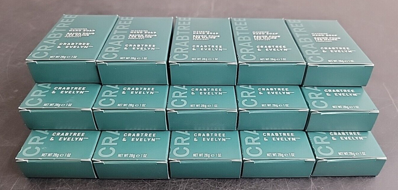 (Set of 15 Bars) Crabtree & Evelyn Cleansing Hand Soap Bar 28g/1 oz each