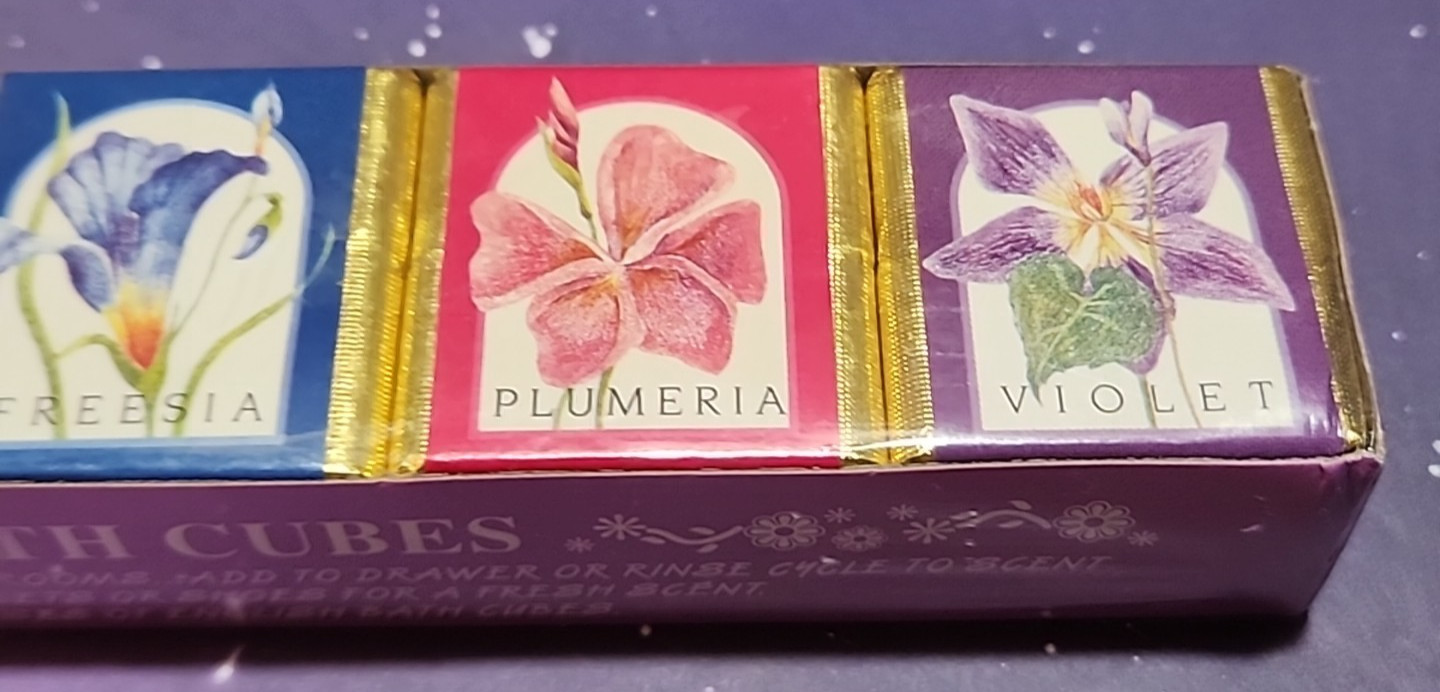 Vtg Bath Delagar English Country Floral 6 Cubes