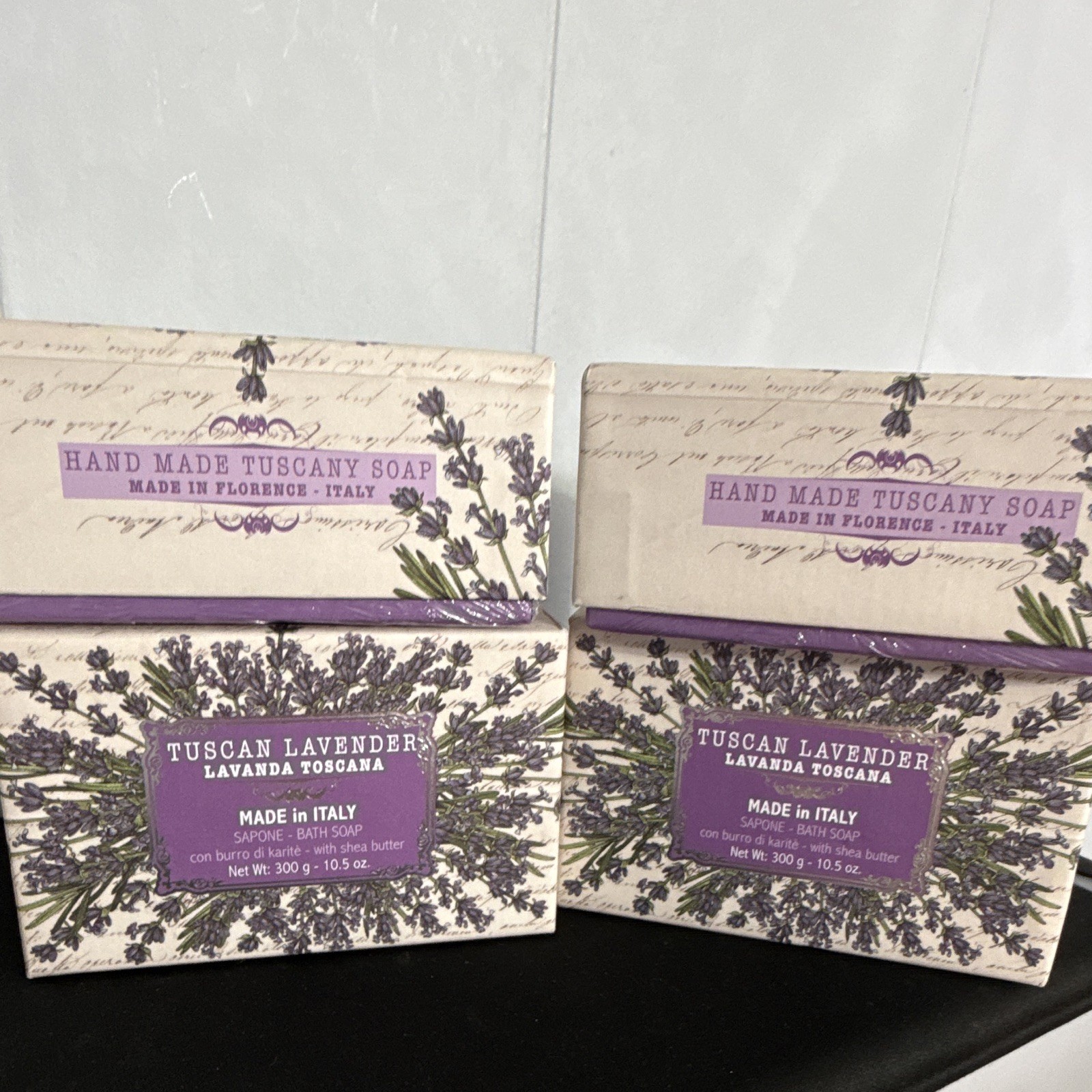 Indulge in Luxury: 4-Pack La Florentina Tuscan Lavender Shea Butter Soap 10.5 oz