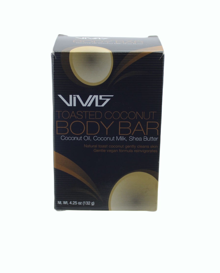 Bar Soap Vivas by Ampro Toasted Coconut Body Bar 4.25 oz 4 Pack