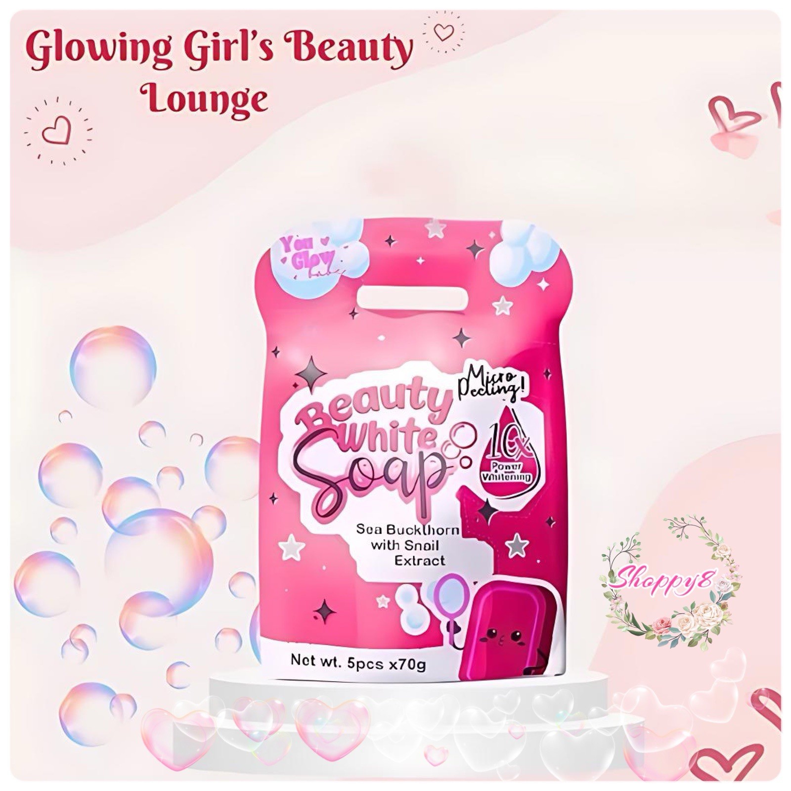 Beauty White Soap by You Glow Babe, 5 Bars x 70g