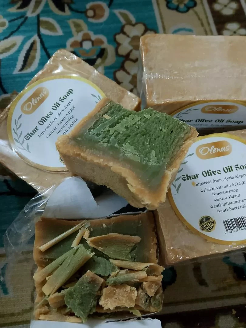Olenus Ghar Olive Oil Soap – 90% Olive Oil, 10% Laurel Oil – Organic & Natural