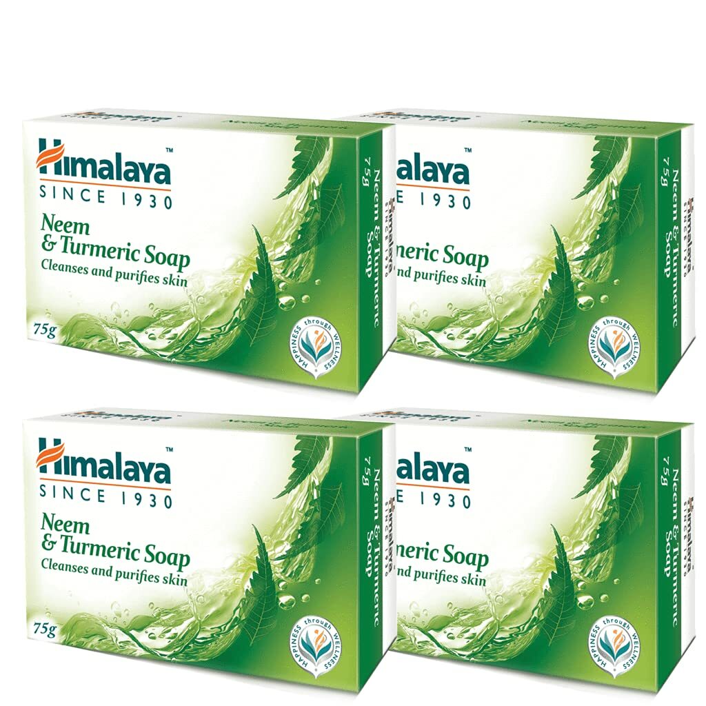 4 X Himalaya Herbals Neem & Turmeric Soap 75 gms FREE SHIP