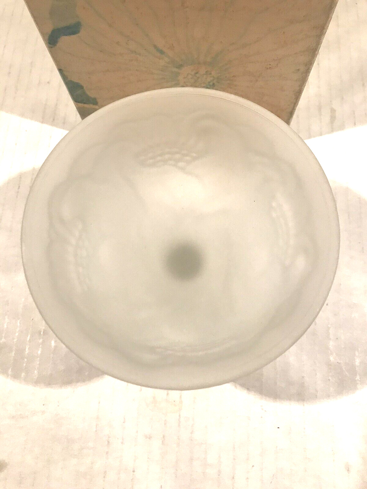 Avon 1979 Flower frost Collection Sherbert Glass holder Frost No Soaps VTG