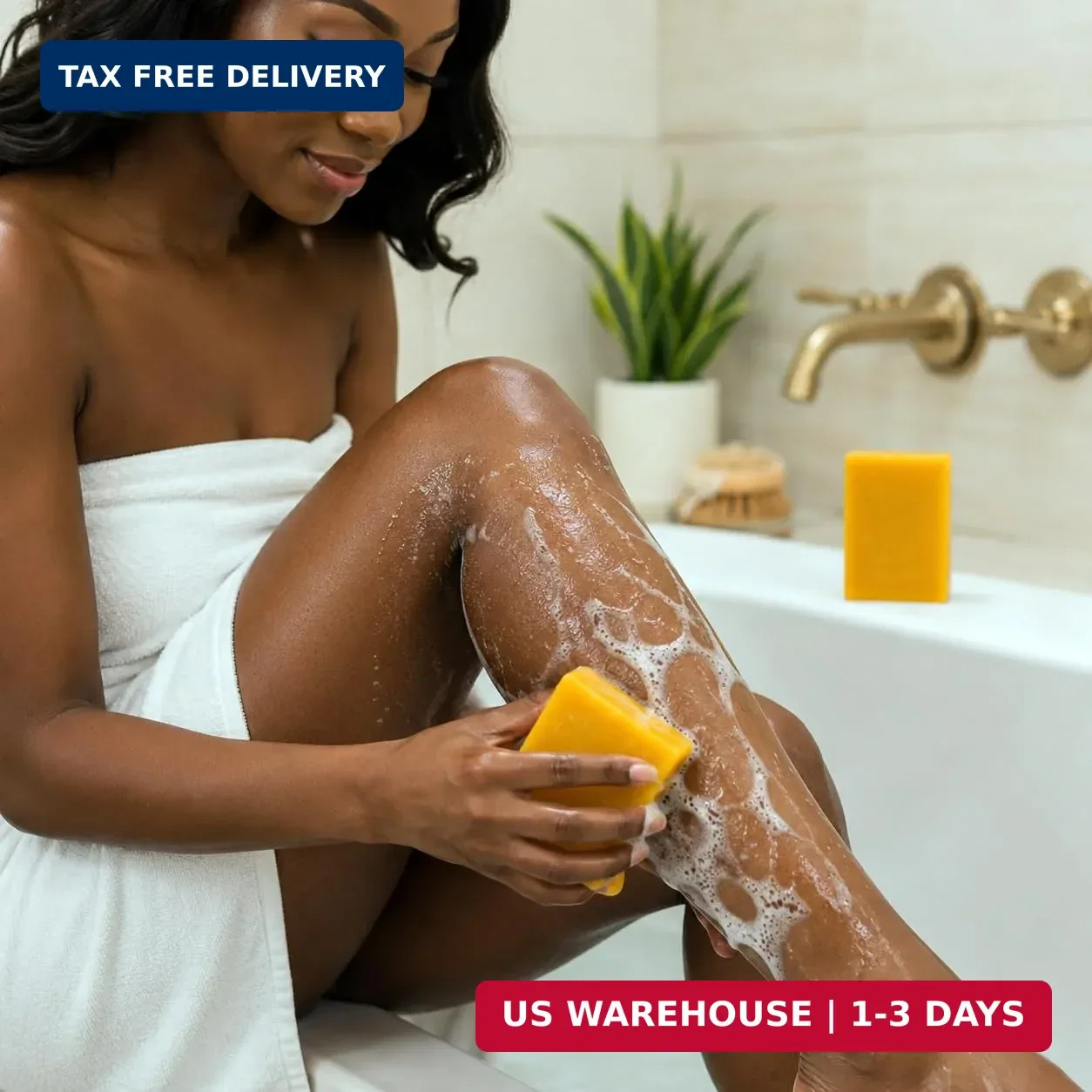 OKAY Turmeric Soap Bar 5.5 oz – Brightening Facial & Body Cleansing Bar for Even
