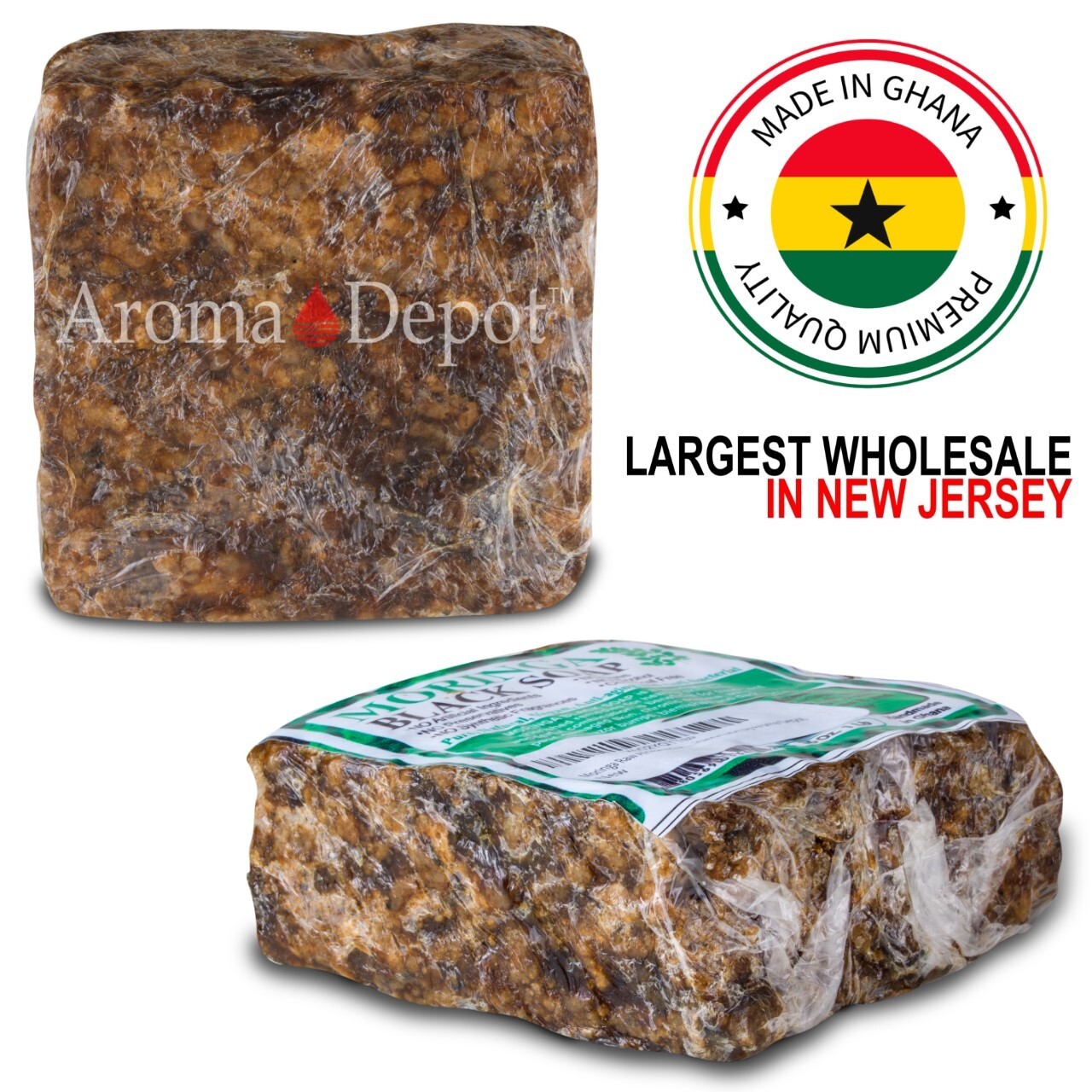 MORINGA Black Soap Herbal Vegan Organic Unrefined 100% Natural Anti Acne/Fungus