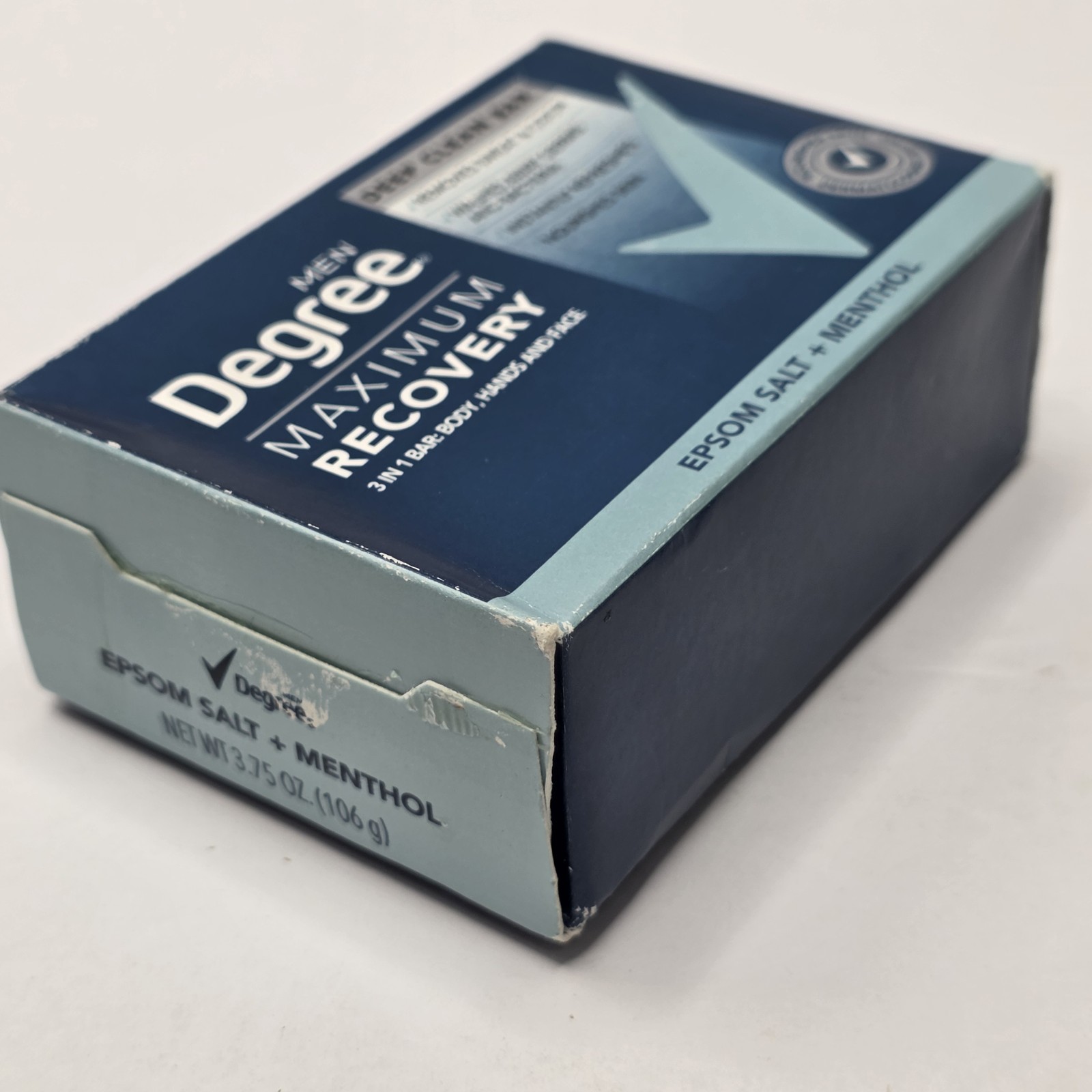 Degree Men Maximum Recovery Deep Clean Bar Soap Lot Of 3 Epsom & Menthol NIP