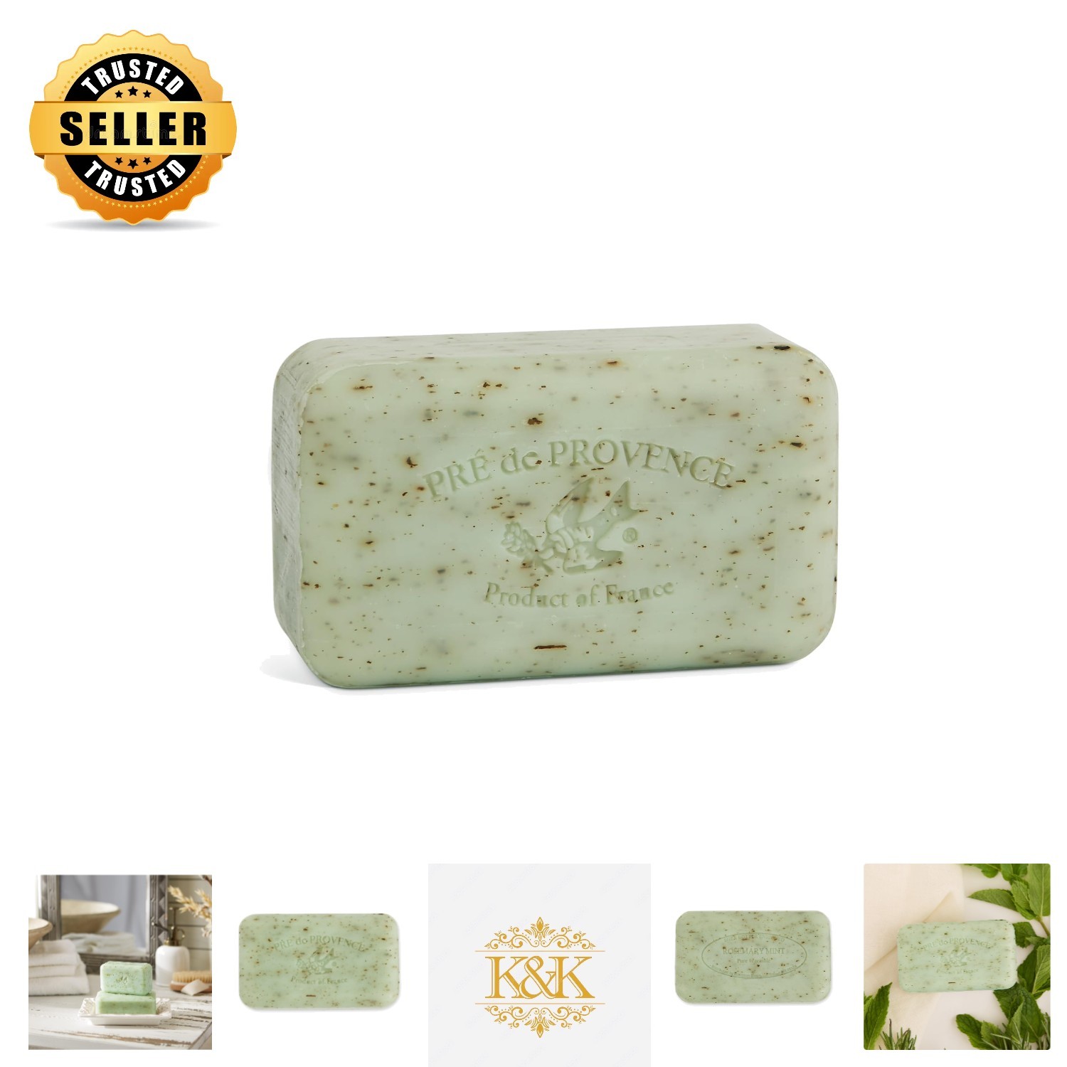 Rosemary Mint Luxury Soap Bar, & Cruelty-Free, 5.3 Ounce of Brilliance