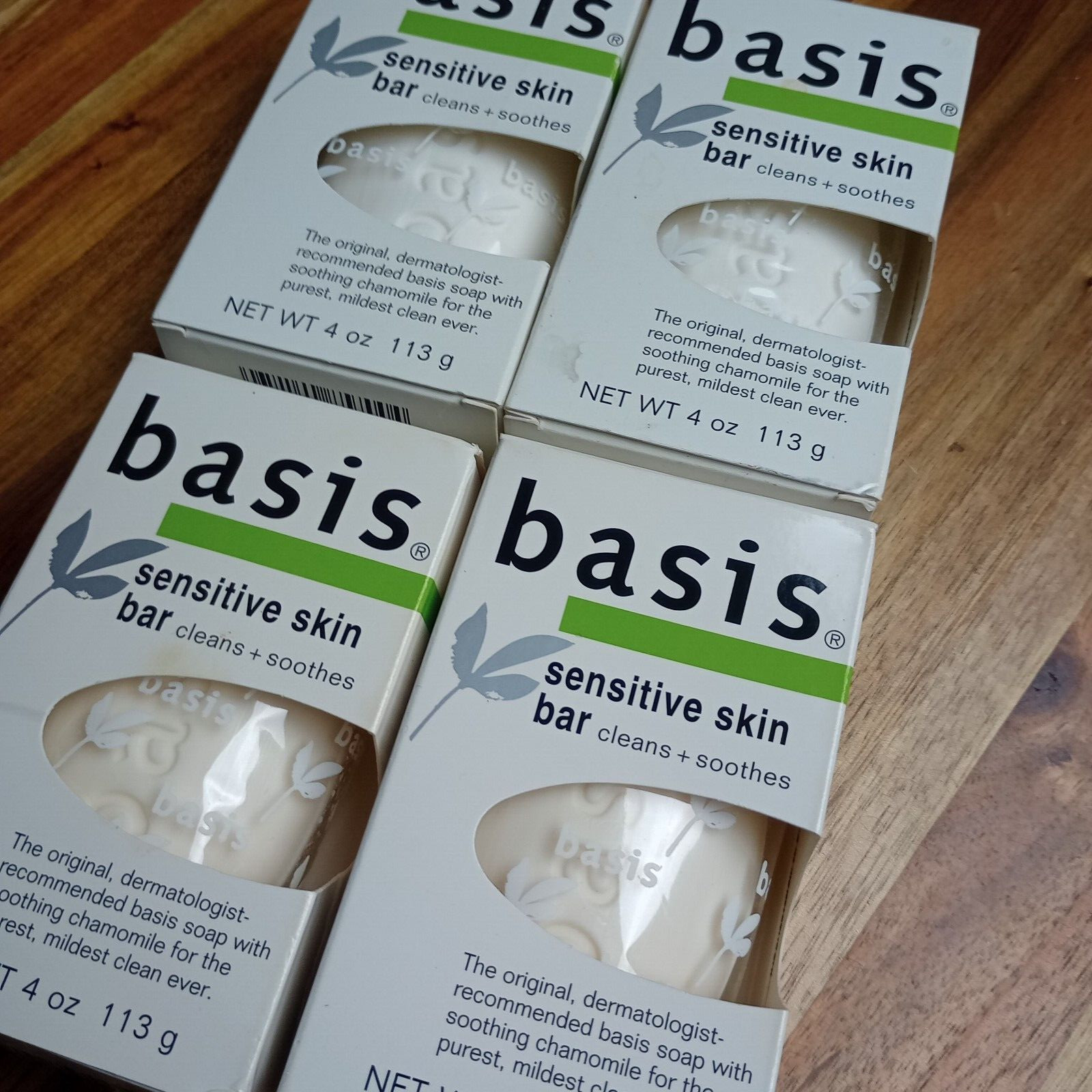 Basis Sensitive Skin Bar Soap Body Wash Bar Cleans and Soothes Chamomile 4