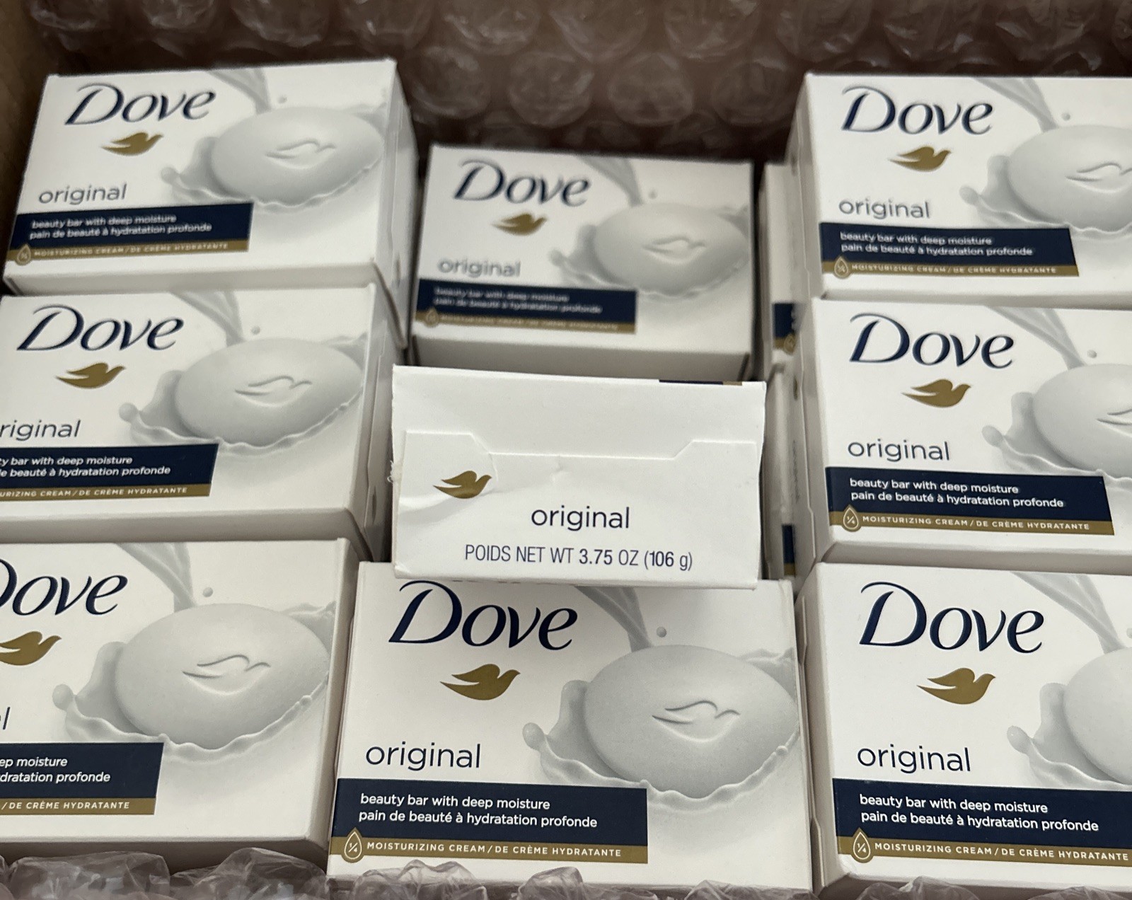 Dove Original Deep Moisturizing Beauty Bar Soap, Unscented, 3.75 oz – 26 Count