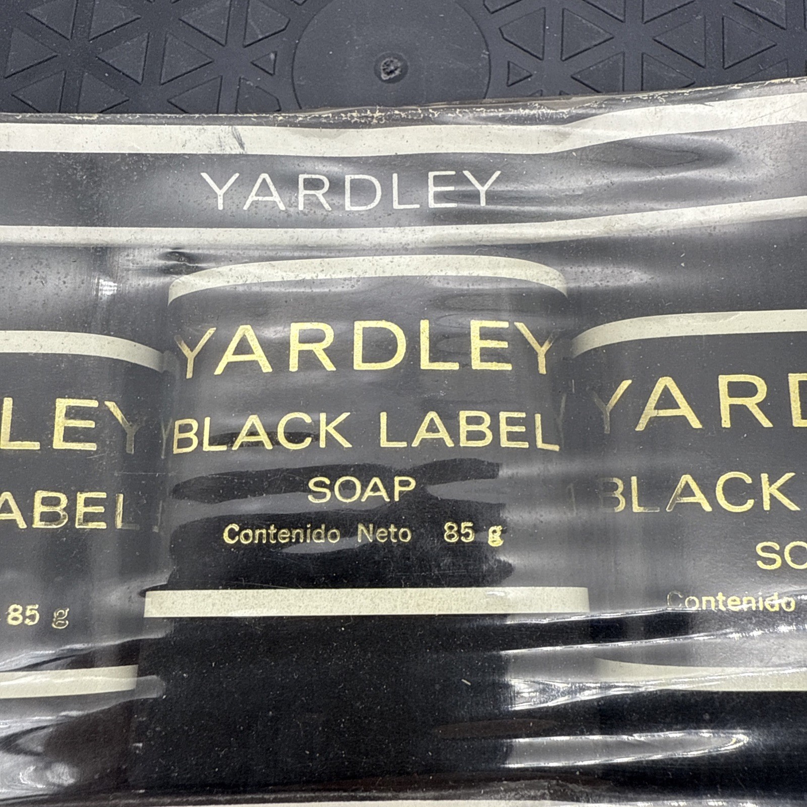 Set of 3 Vintage Yardley Black Label Soap Bars 85g New In Box, Nos