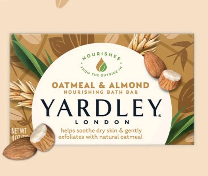 NEW! YARDLEY LONDON (4.0 Oz.) 113g ●OATMEAL & ALMOND● Nourishing Bath Bar🫧
