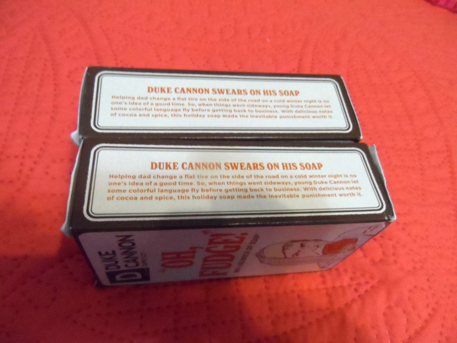 2 Duke Cannon Big Brick Soap Bar for Men OH Fudge-Cocoa & Spice Scent 10 oz