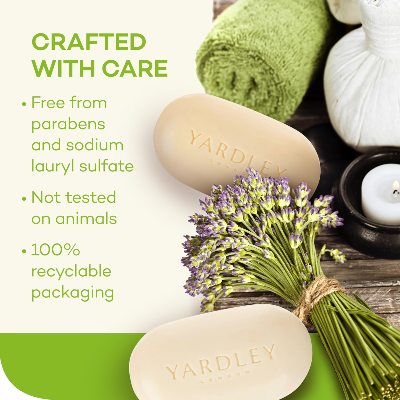 Yardley London Aloe Avocado Soap Bar 4 Ounce Moisturizing Herbal Citrus Scent