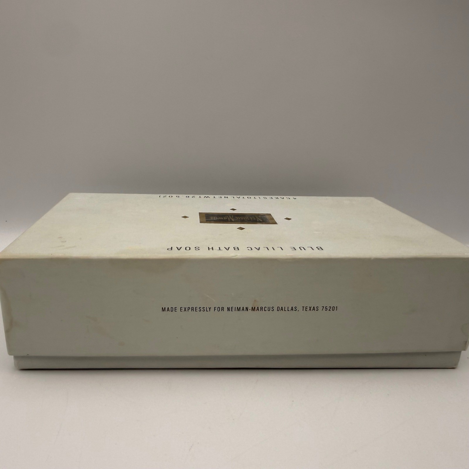 Vintage Neiman Marcus Blue Lilac Bath Soap 4 Cakes 26.5 oz Boxed Set Dallas TX