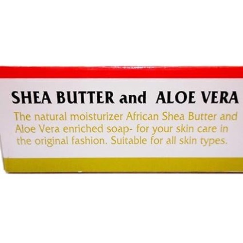 Shea Butter Black Soap Bar, 3.5 oz x12