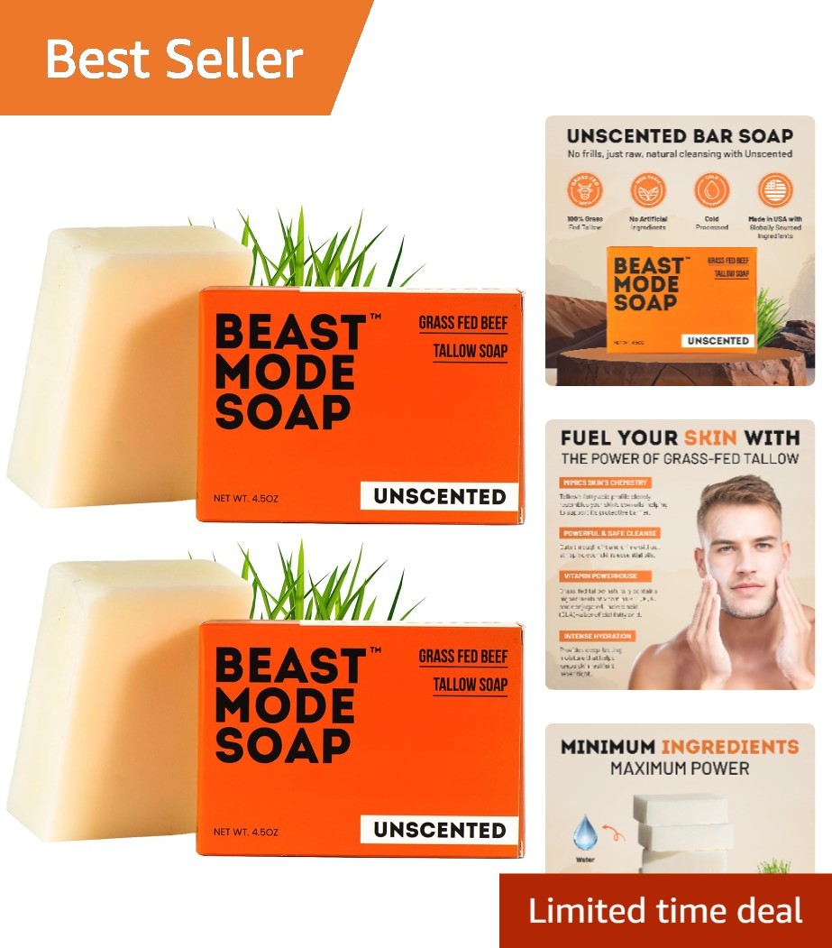 Handcrafted Bar Soap – Unscented, Tallow & Water for Sensitive Skin