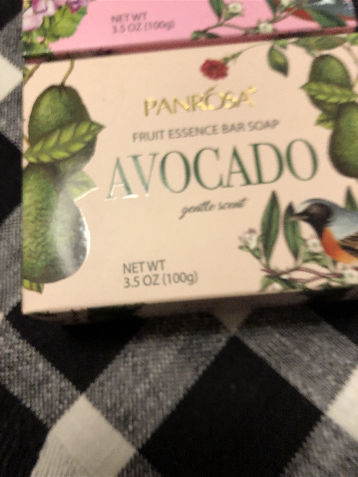 Avocado & Peony Gently Scented Fruit Essence Bar Soaps 3.5 oz Panrosa Lot Of 2