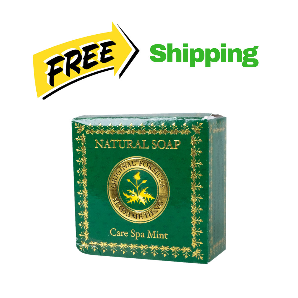 Madame Heng Natural Soap Care Spa Set 3 Formula : Mint, Rose, Wood 150g