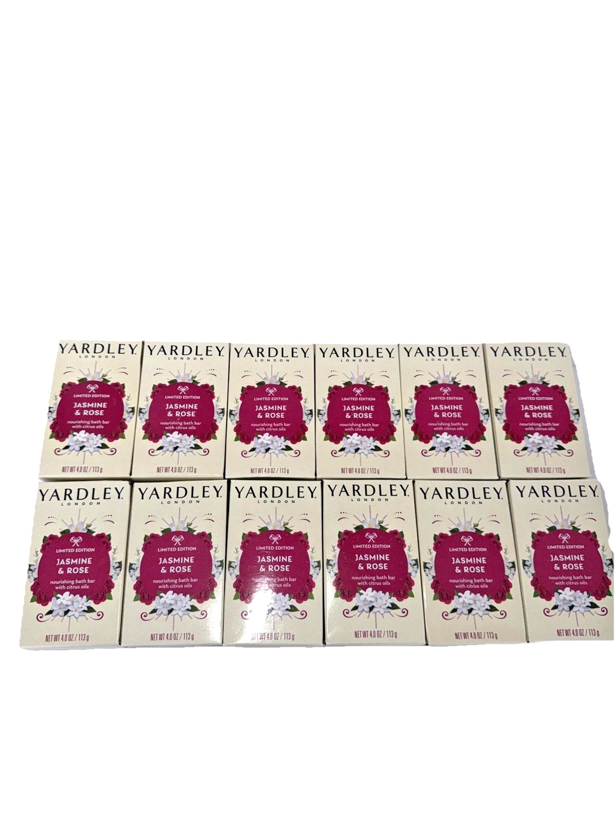(10}Yardley London Limited Edition Jasmine & Rose Bath Bar Soap 4.0 oz