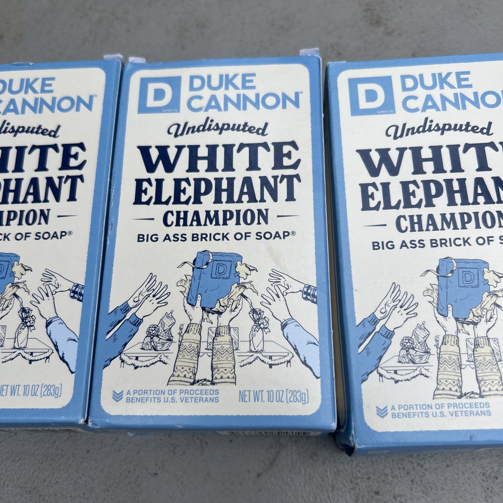 4 Pack: Duke Cannon Supply Co. White Elephant Bar Soap Big Ass Brick Soap 10 oz