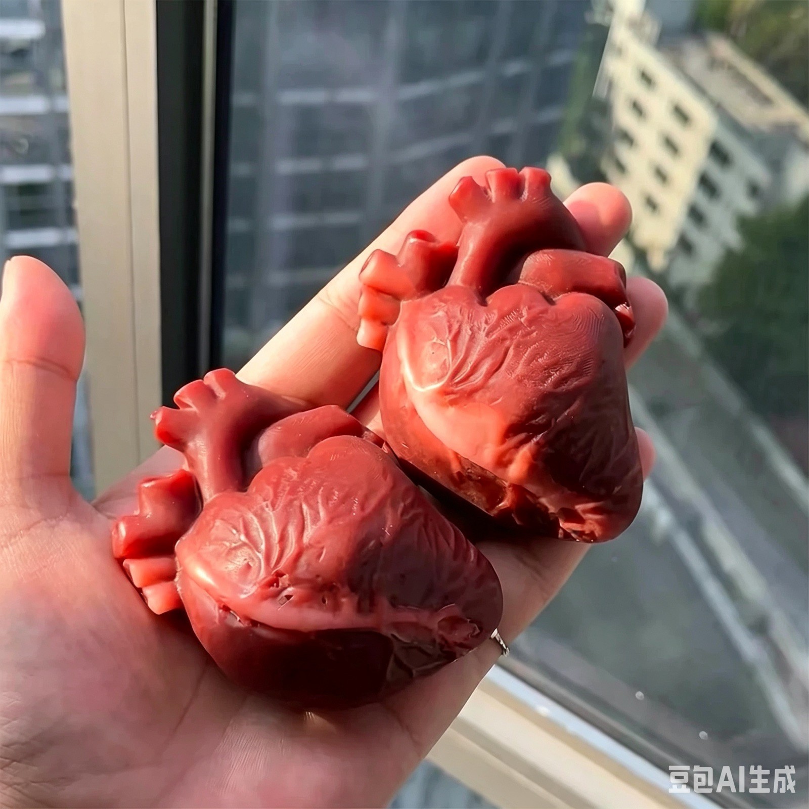 Realistic Anatomical Heart Soap Pomegranate Scent Novelty Gift Bar Soap
