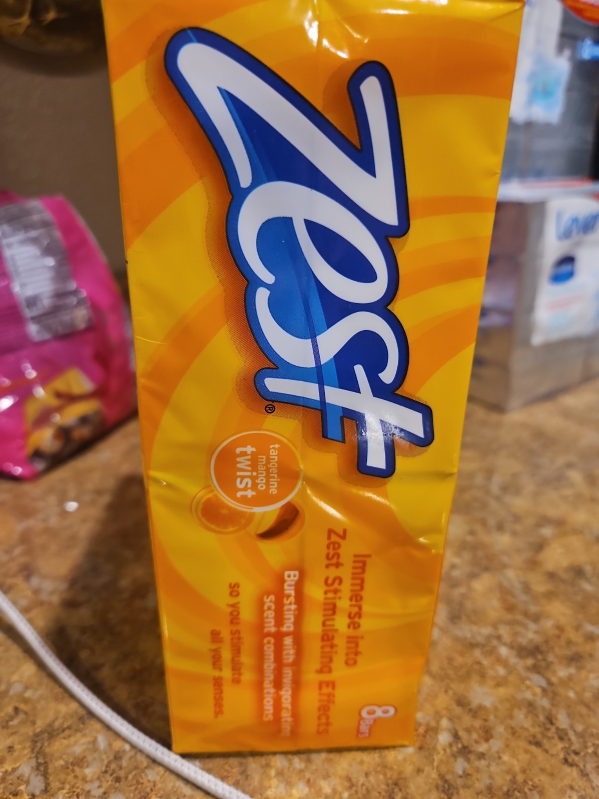 Zest Tangerine Mango Twist 8 Pack 4.5 oz bath deodorant bars Sealed NOS 8 Bars